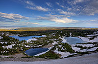 Glacier Lakes from Browns Peak - evening